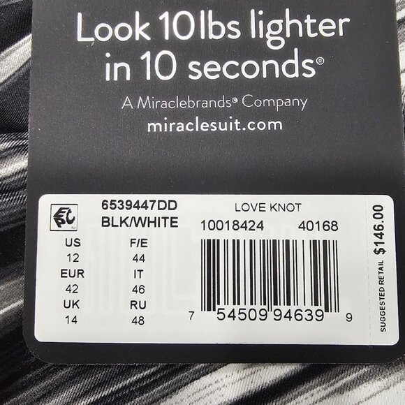 Miraclesuit Love Knot Printed DD Underwire Tankini Top - Warp Speed - Picture 11 of 11